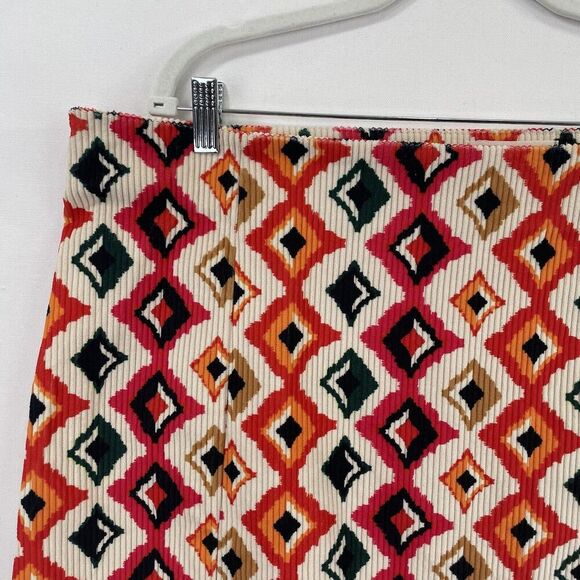 Savanna Jane Skirt Womens 2X Plus‎ Orange Aztec Mini Boho Festival Beach NWT - Picture 4 of 16